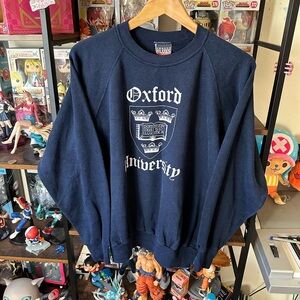 Vintage Oxford University Navy Sweatshirt Men’s XL Blues London